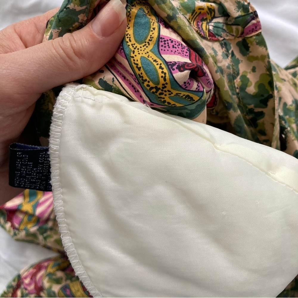Vintage 90s silk Diane Gillman Hot Air Balloon novelty blouse button up size L - Picture 10 of 12